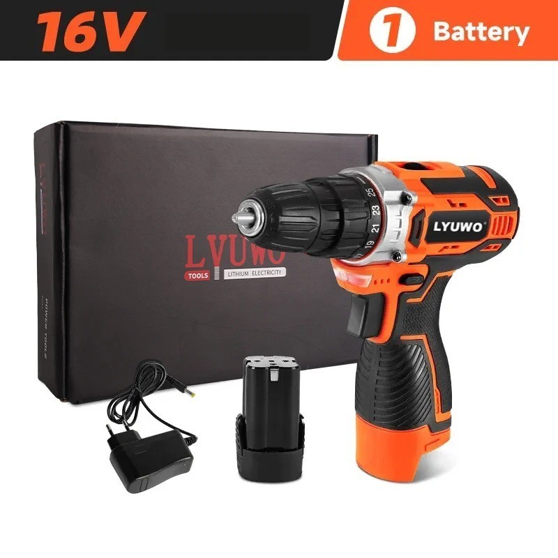 Cordless Drill 40N.m 25 Plus 1 LYUWO Electric Screwdriver Keyless Chuck Two Gear