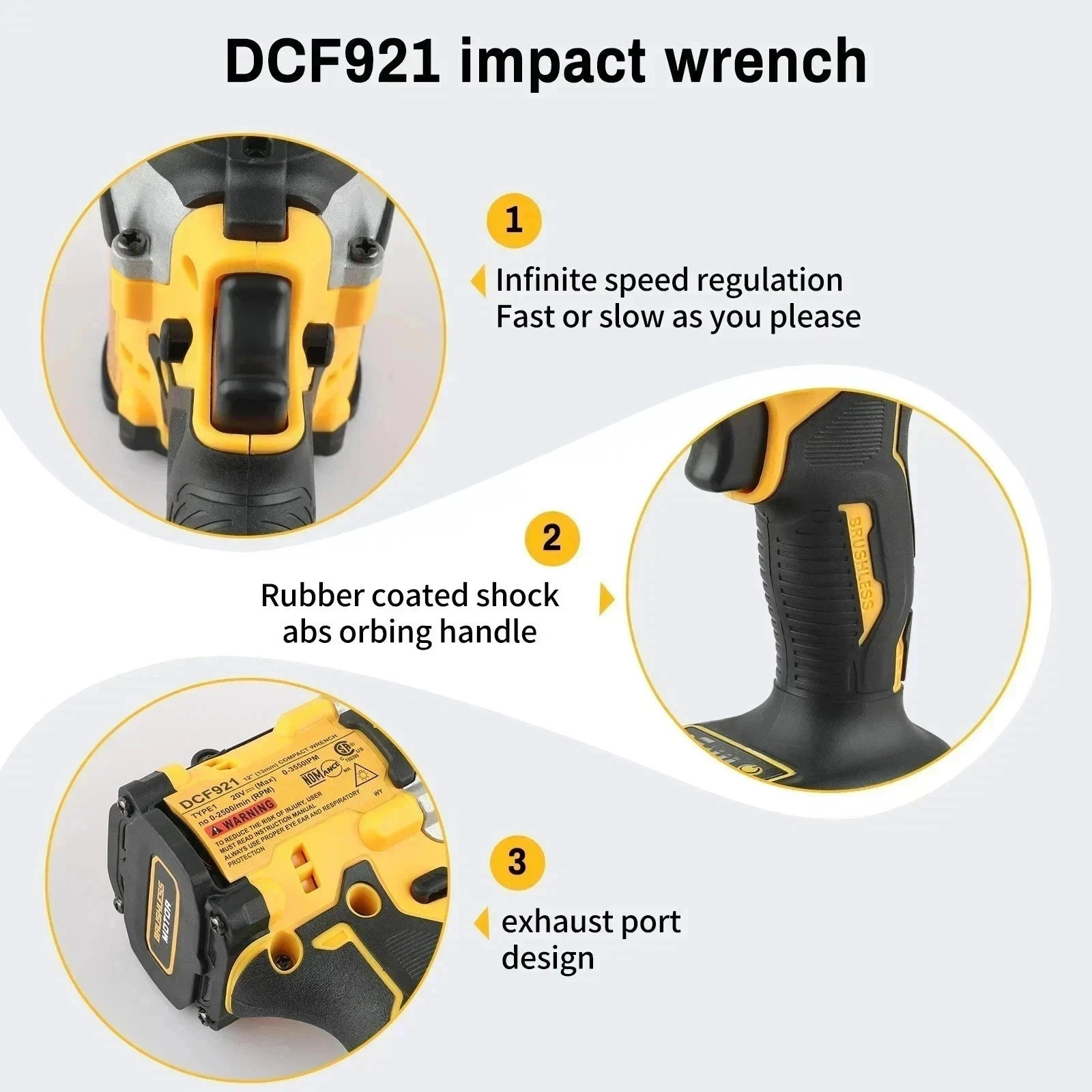 DEWALT DCF922 ATOMIC 20V MAX 1/2 in. Cordless Impact Wrench Variable (only tool)