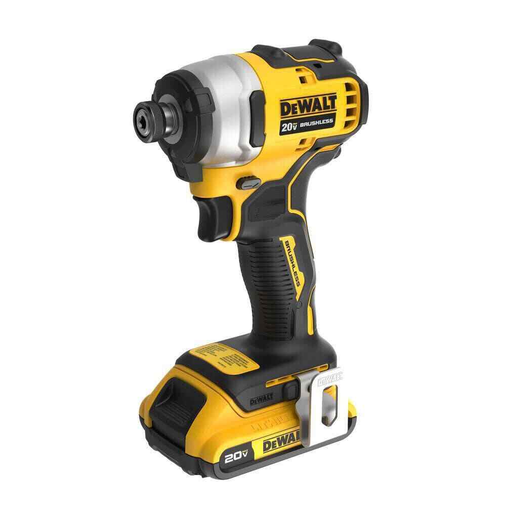 DEWALT ATOMIC 20V MAX Brushless 1/4&Prime; Impact Driver Kit 2.0Ah Battery,Charger&Bag