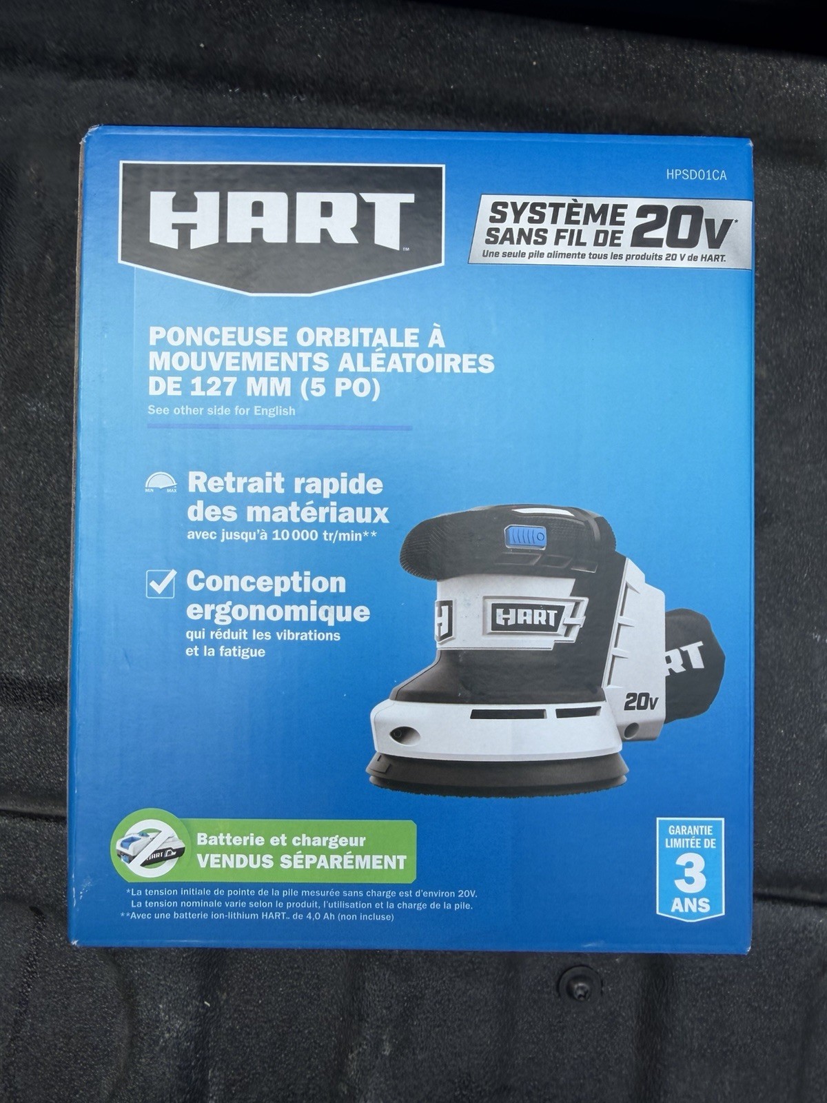 HART HPSD01 20V 5&Prime; Random Orbit Sander BRAND NEW. TOOL ONLY