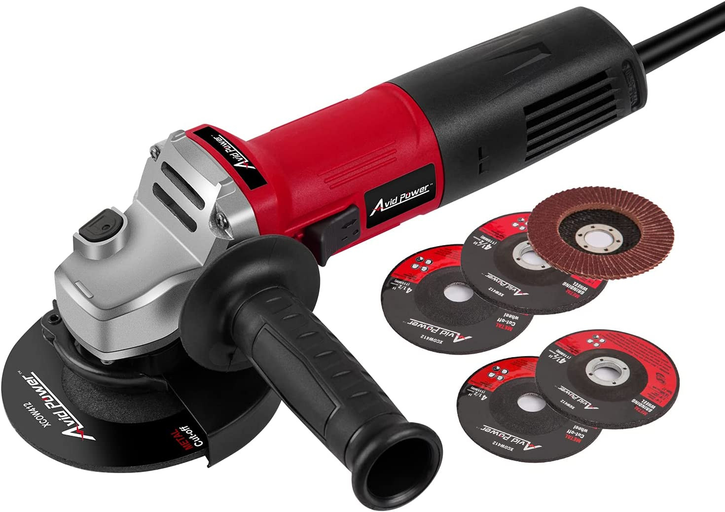 Amoladora Angular Electrica Con Muelas Abrasivas 7.5 Amps Esmeriladora Set