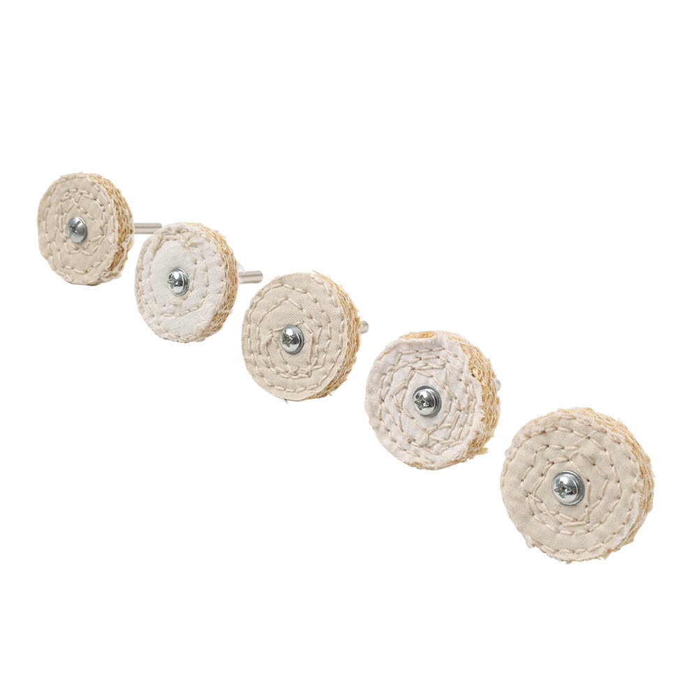 5 Pcs 2&Prime; Sisal Cloth Buffing Wheel with 1/4&Prime;Shank For Polishing Stainless Steel