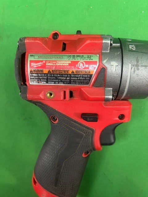 Milwaukee 3403-20 M12 FUEL Cordless 1/2&Prime; Drill w/ Battery, Charger, Case (e11)
