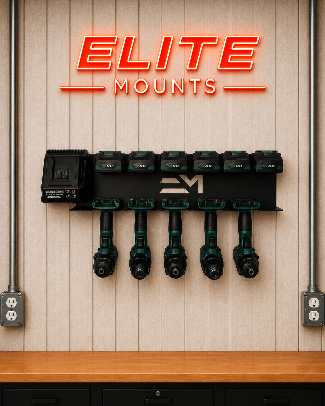 Masterforce 20v Drill & Locking Battery Charging Station