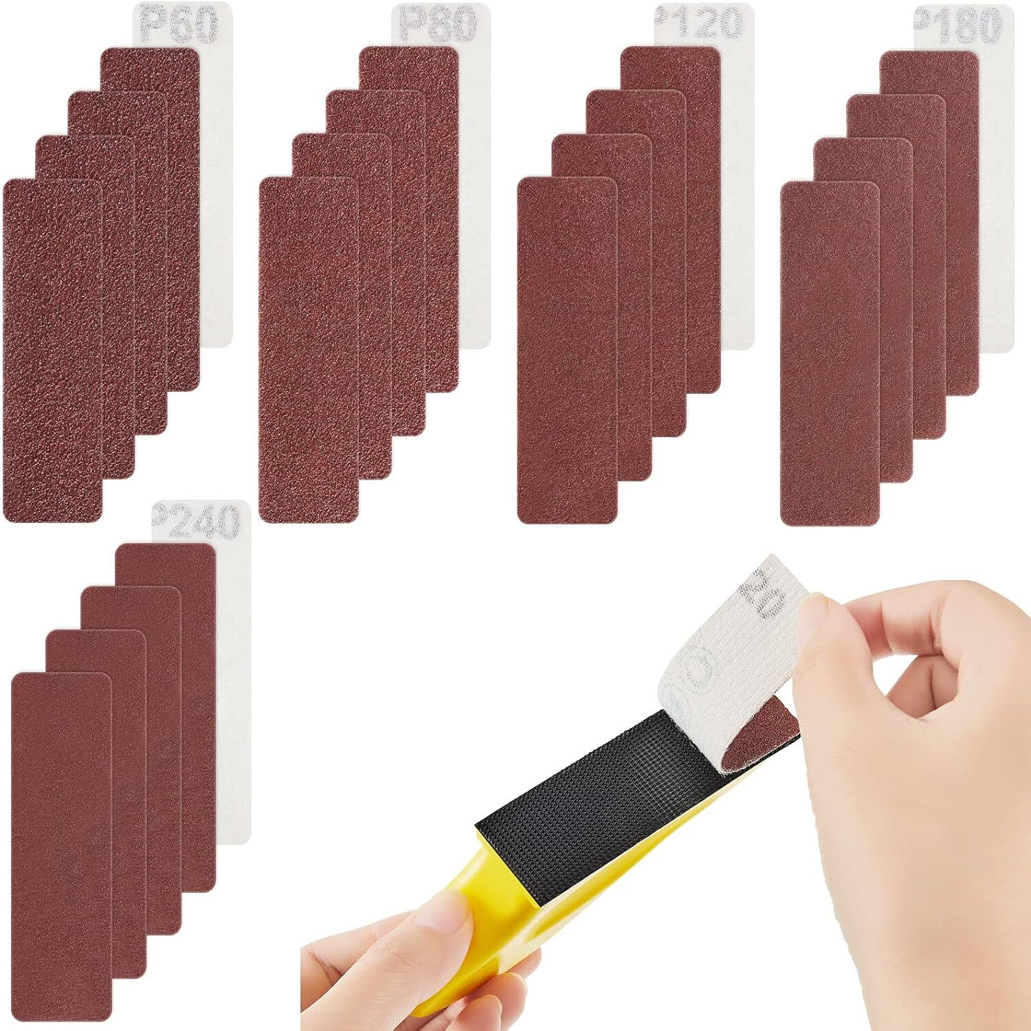 100 Pieces Detail Sander Refills Micro Finishing Sander Paper Micro Zip Finger S