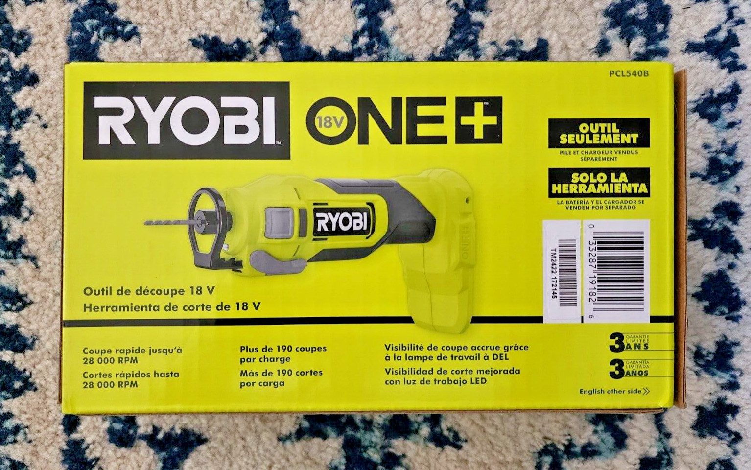 RYOBI 18V ONE+ Cut-Out Tool (PCL540B) **NEW/Sealed**