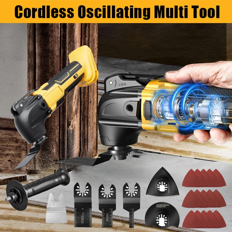 Cordless Brushless Oscillating Multi Tool Saw for DEWALT 20V Battery w/ 6 Speed