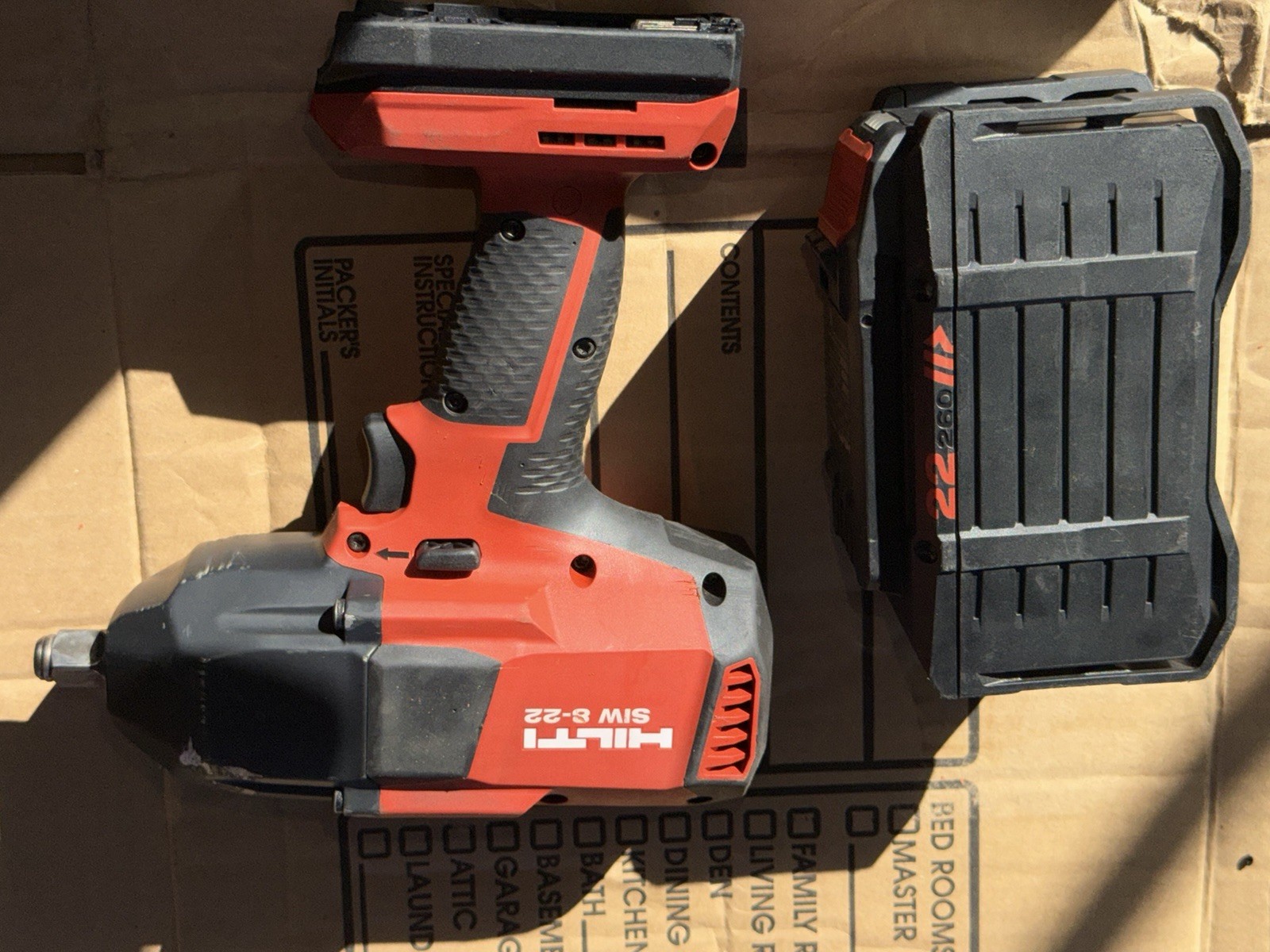 HILTI NURON SIW 8-22 1/2 DRIVE IMPACT WRENCH W 12Ah BATTERY