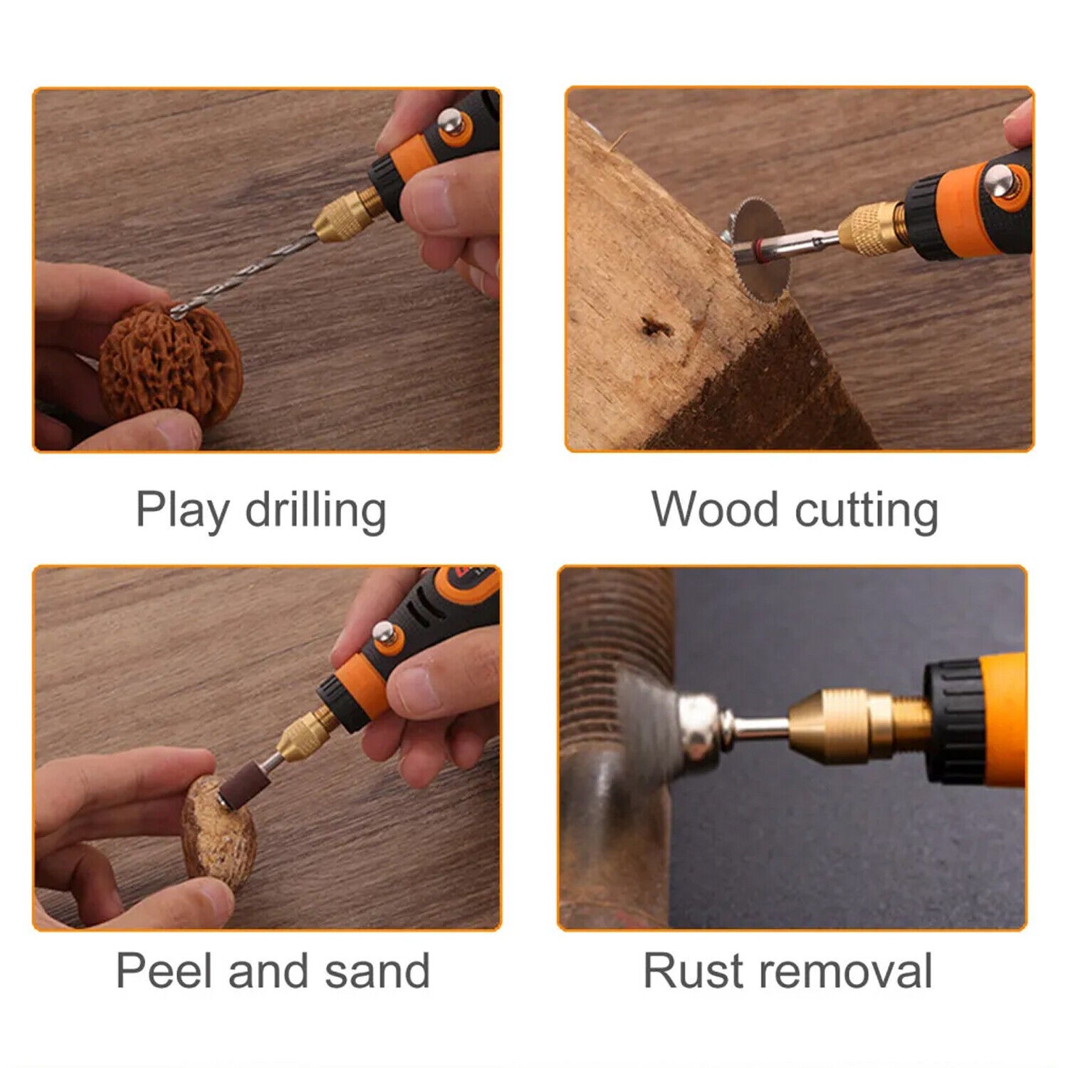48PCS Abrasive Rotary Tool Accessories Grinding Sanding Cutting Polishing Set