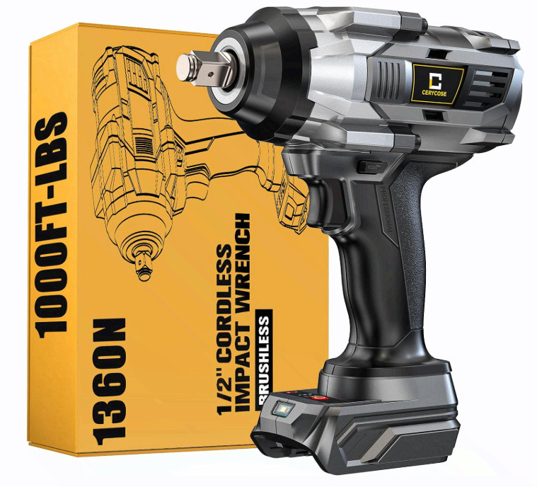 1/2&Prime; Cordless Impact Wrench 1000FT-LBS Brushless 2100RPM Bare Tool