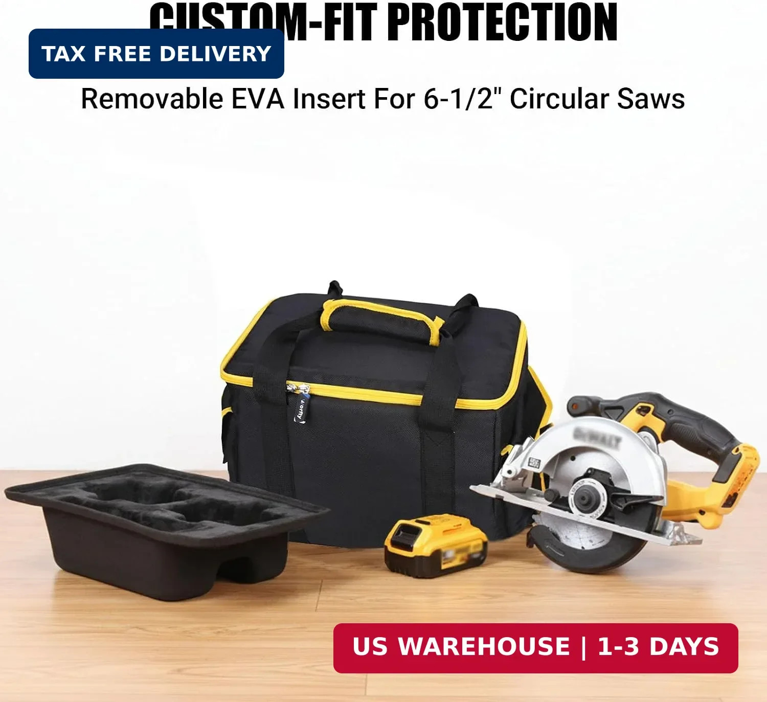 Tool Bag for DEWALT 20V MAX 6-1/2-Inch Circular Saw DCS391B/ DCS565B with Multi-
