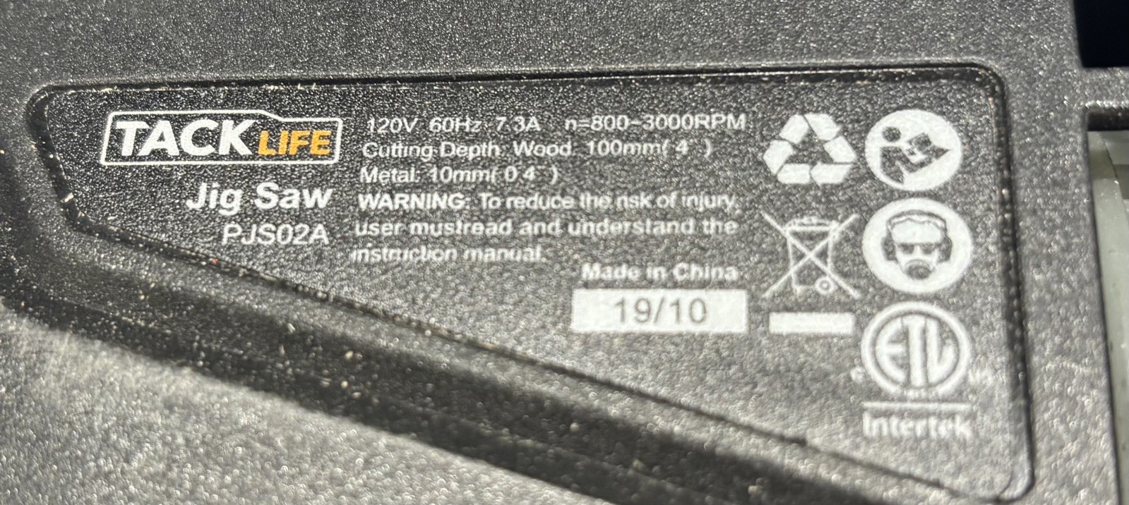 Tacklife PJS02A 6.7 Amp 3000 SPM Jigsaw Tool in Case