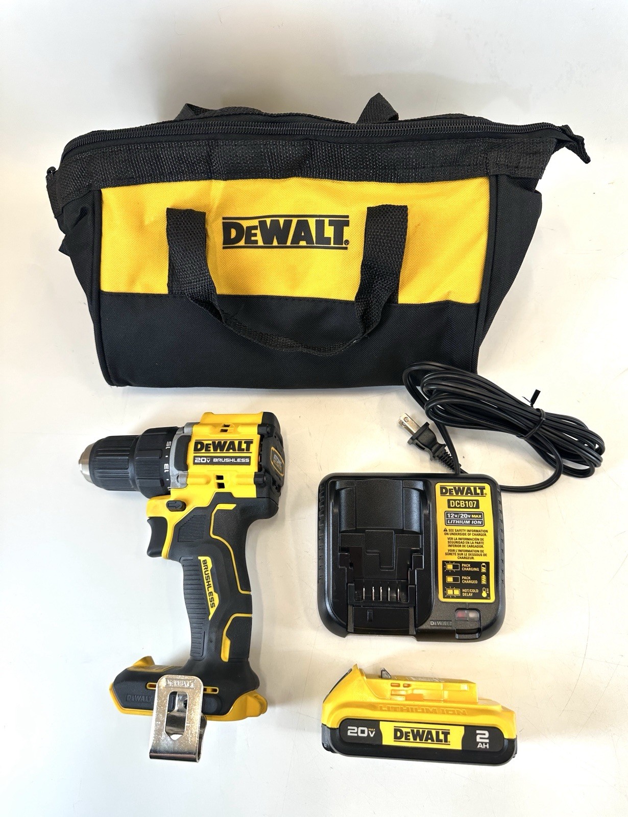DeWalt Atomic 20V Max 1/2 in Drill/ Driver W/ 2 Ah Battery & Charger DCD794D1