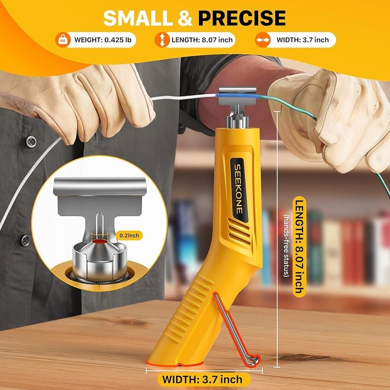 Cordless Mini Heat Gun 4 Temp Settings LCD Display USB Charging Memory Function