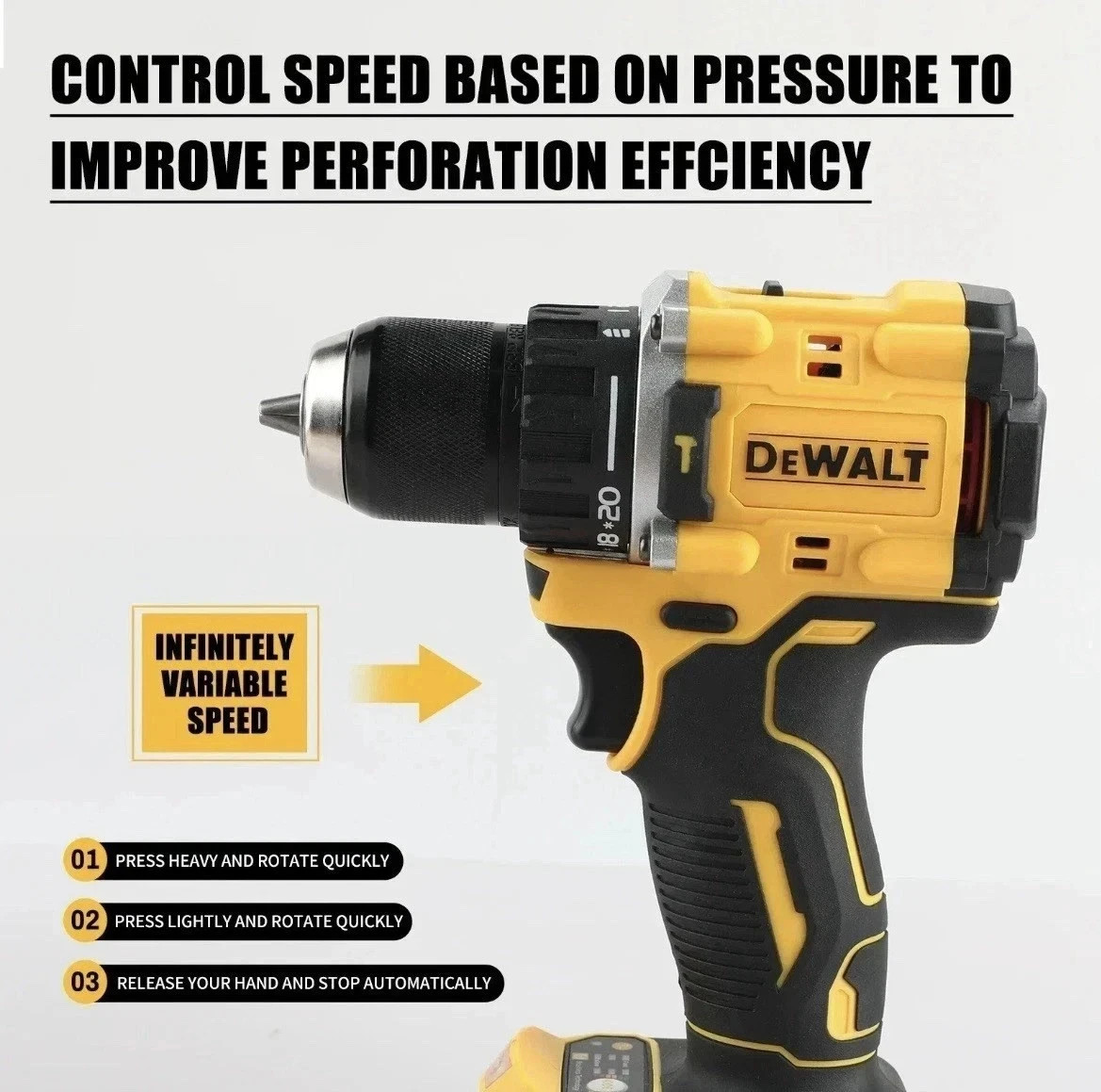 DEWALT DCD805 MAX XR 20V Brushless Cordless 1/2&Prime; Hammer Drill Driver (Only Tool)