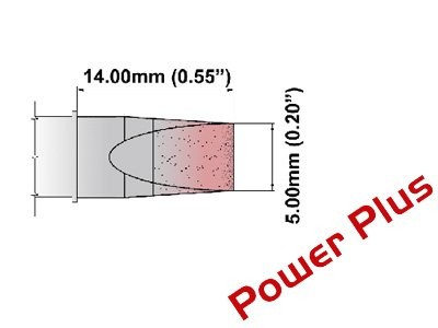 M8CH250H Chisel Extra Large 5.0mm (0.20in), Power Plus