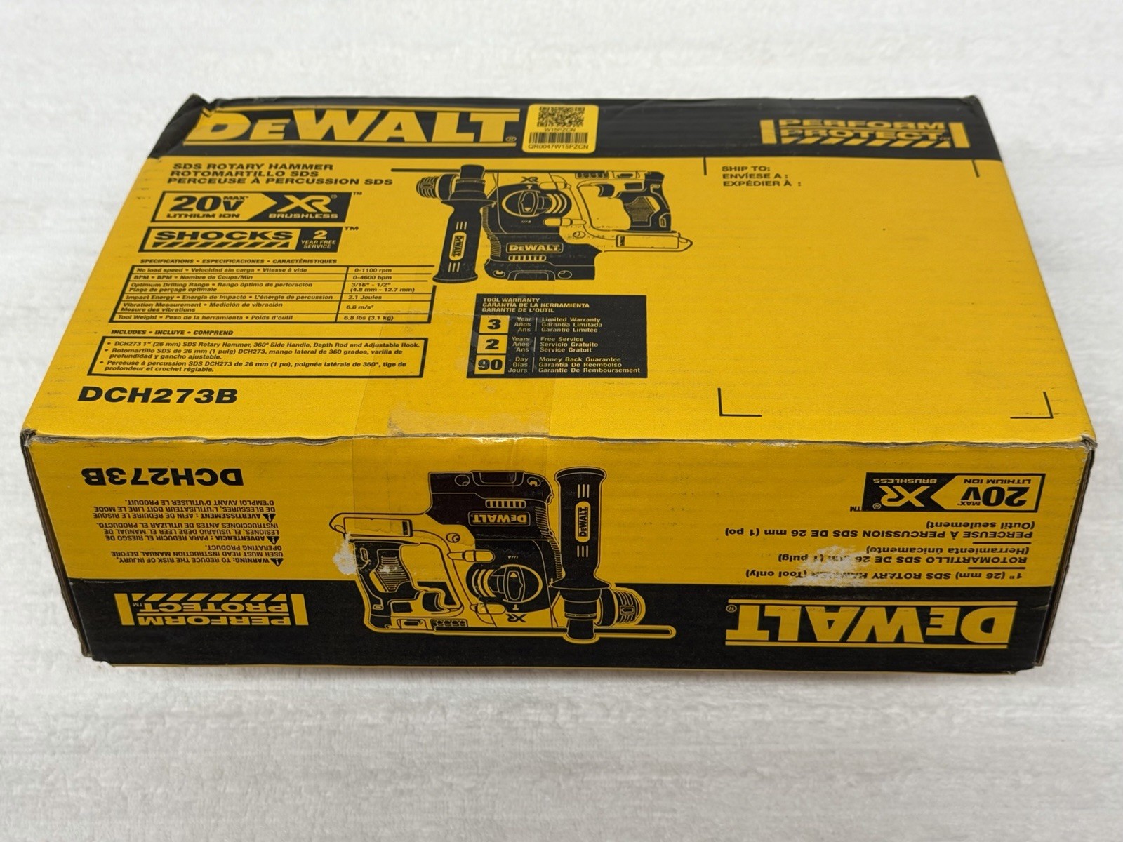 Dewalt DCH273P2 SDS Rotary Hammer Drill Kit with 2 5.0 Batteries Charger Kit New