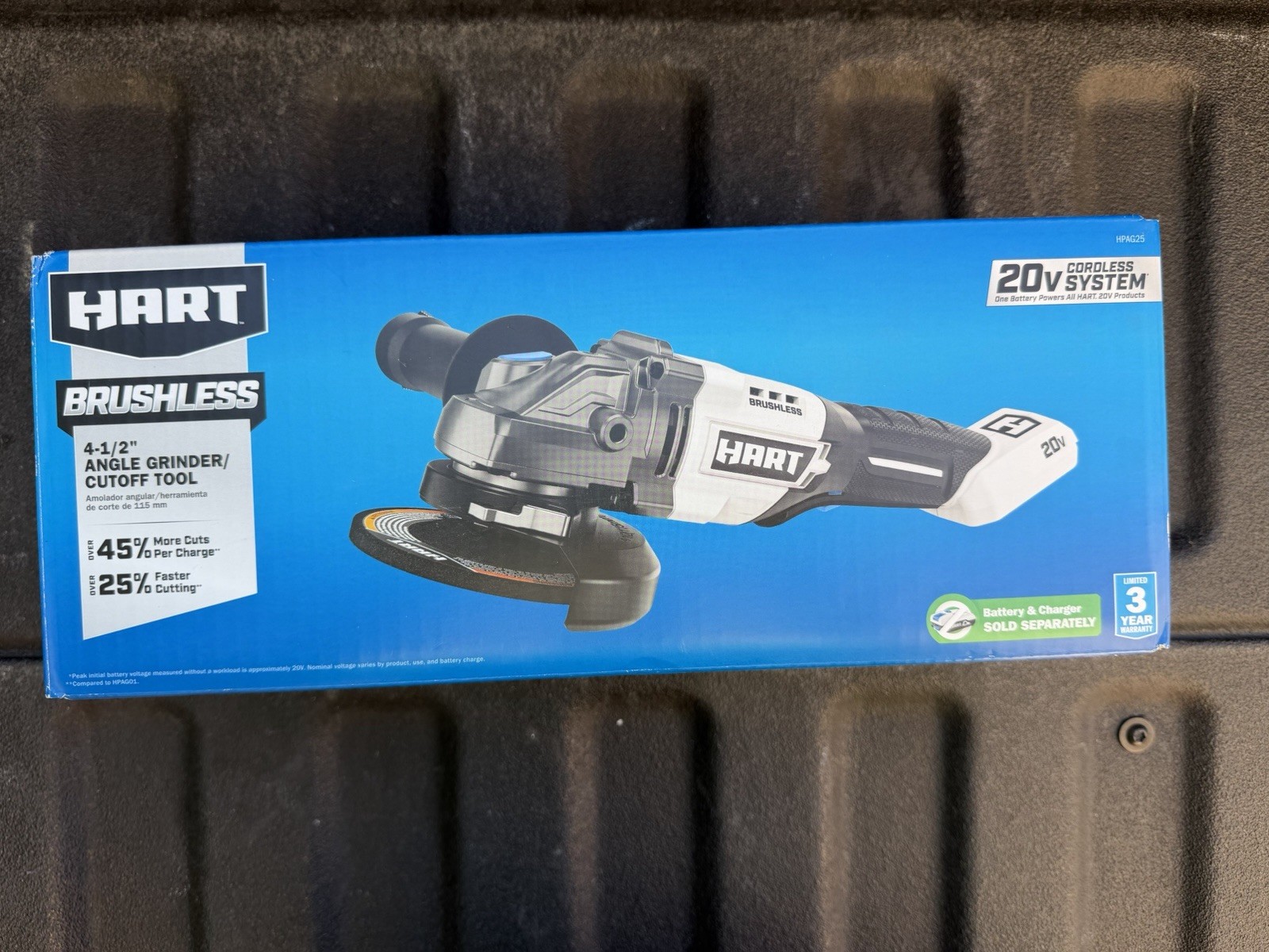 HART TOOL Brushless Angle Grinder Cutoff HPAG25 (BJ4009895) BRAND NEW tool only