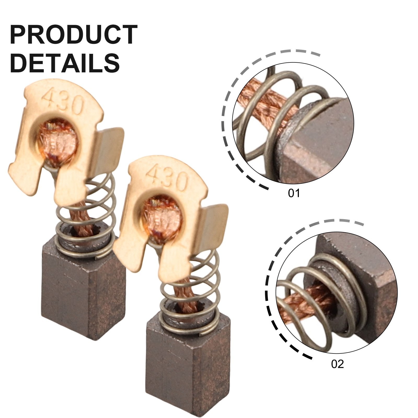 Carbon Brushes Replacement 7 * 7 * 10mm For-Makita Angle Grinder CB-430 2 Pcs