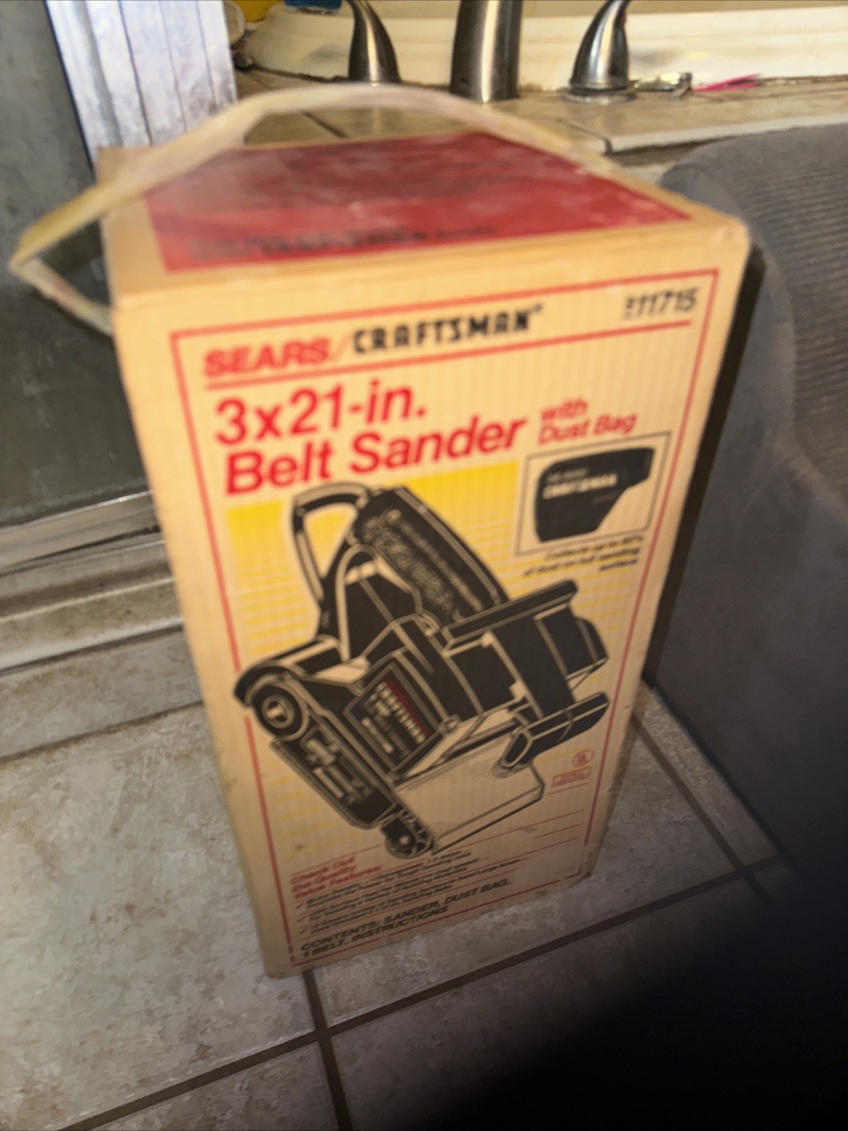 VINTAGE SEARS / CRAFTSMAN 3&Prime; x 21&Prime; BELT SANDER, 11715, 1 HP. 7 AMPS