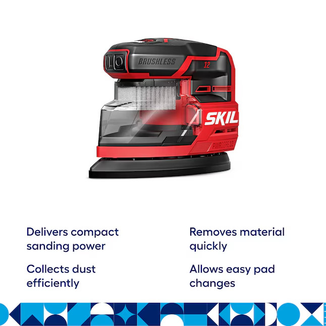 SKIL PWR CORE 12 Brushless Compact Detail Sander – SR6608A-00