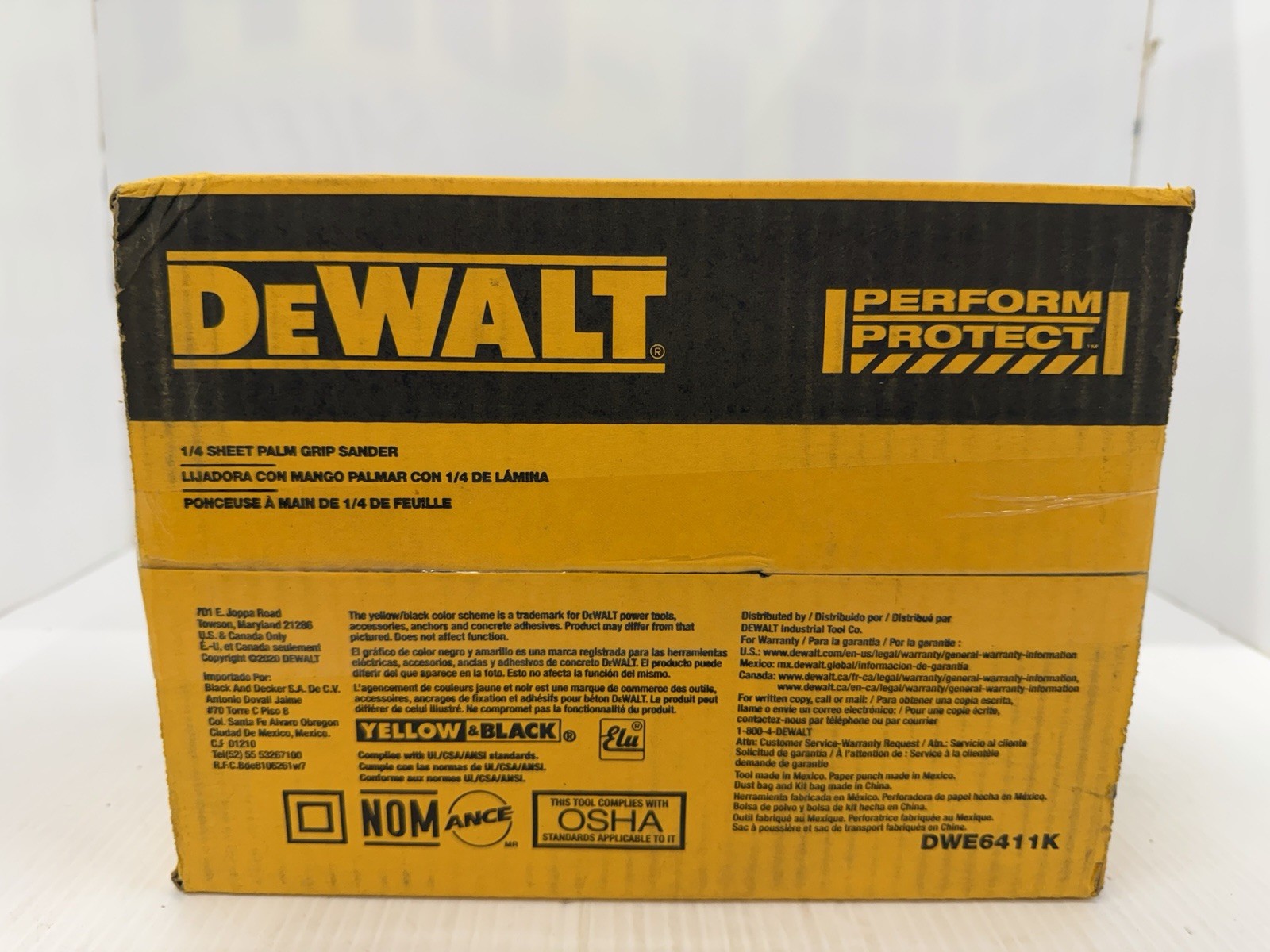 Dewalt 1/4 Sheet Palm Grip Sander DWE6411K *NEW*