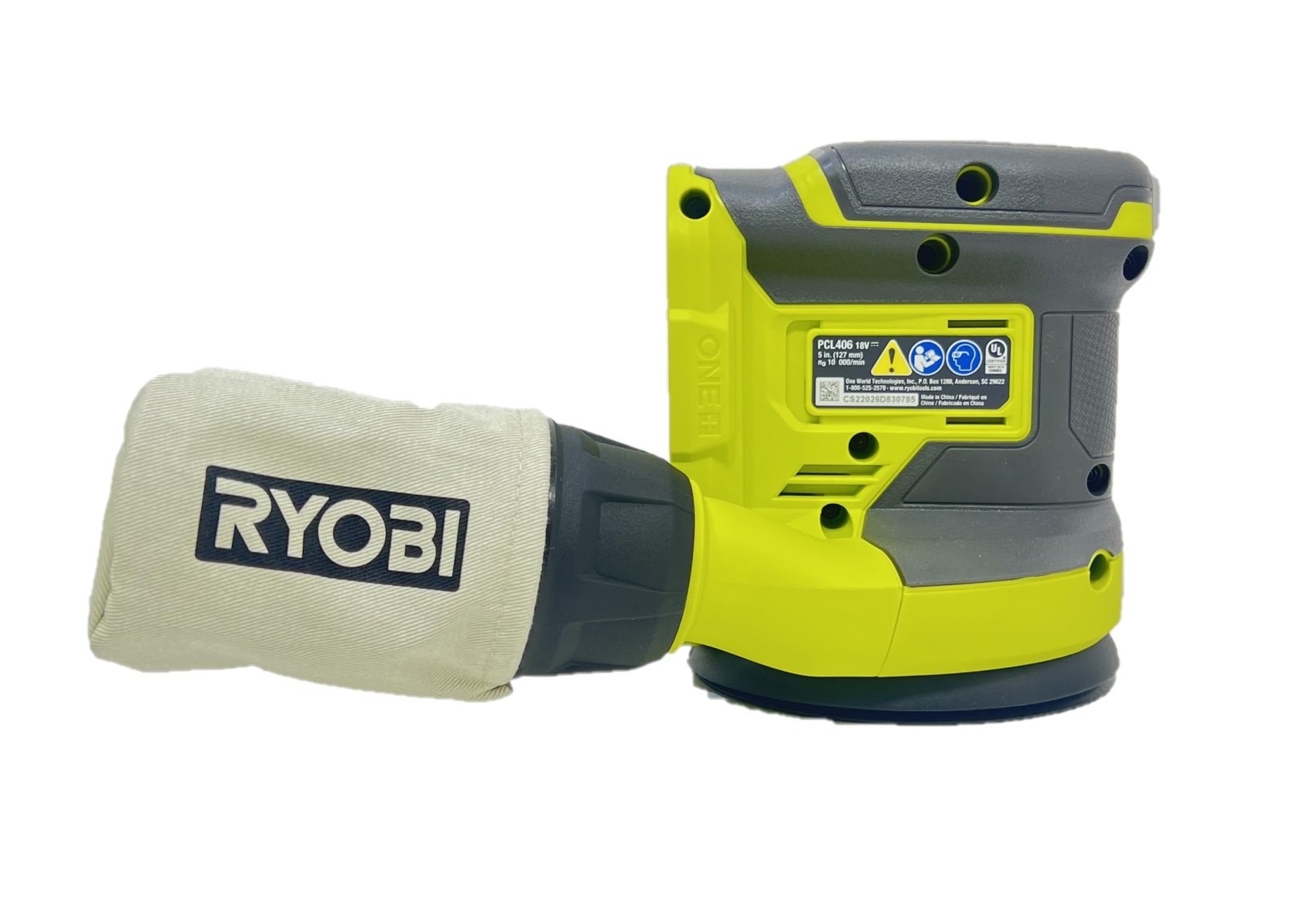 RYOBI 18V ONE+ 5&Prime; Random Orbit Sander Cordless 5 inches, Blue