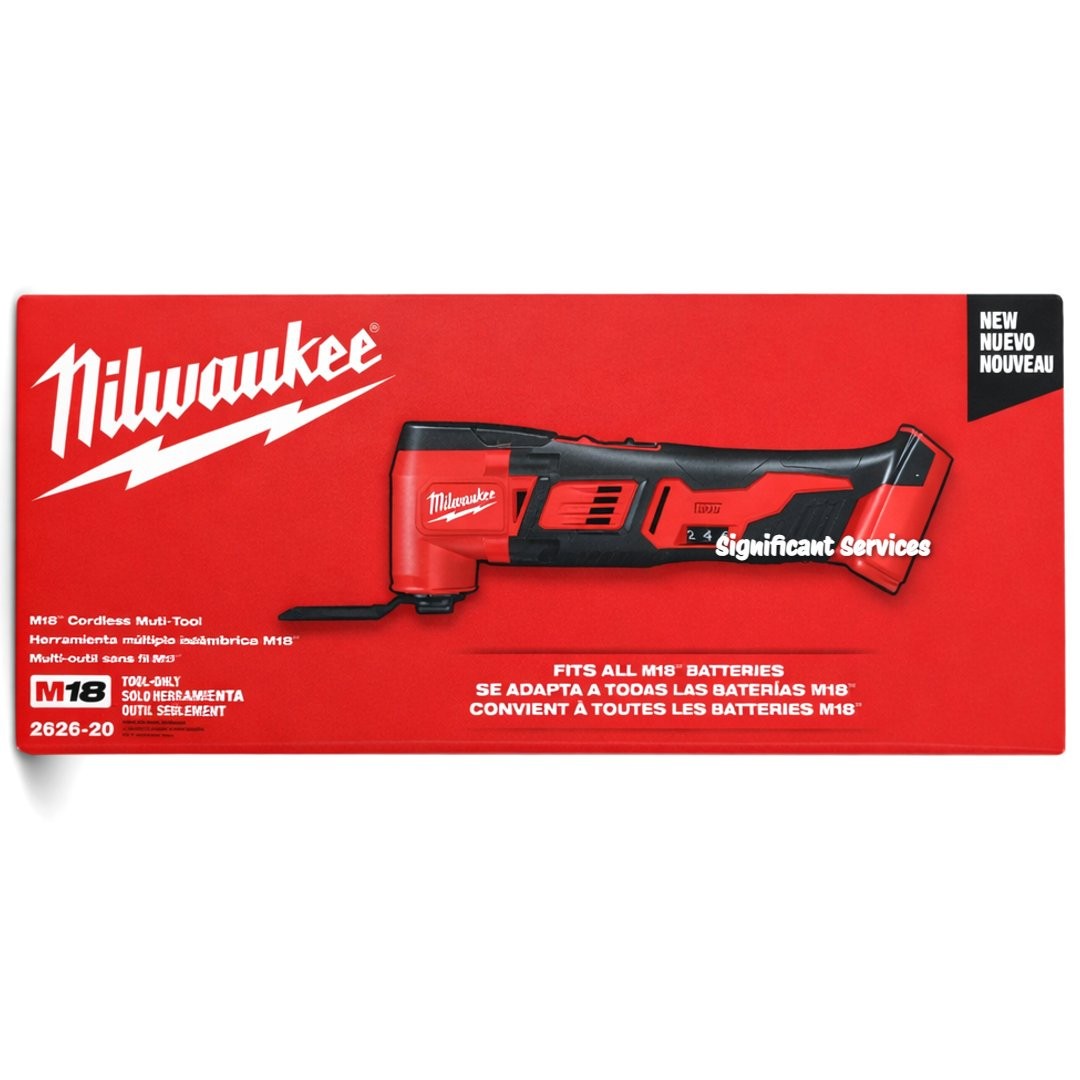 Milwaukee 2626-20 M18 18V Multi-Tool 18,000 OPM w/ Blades Sanding Pad Bare Tool