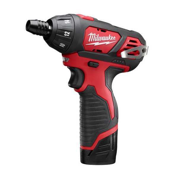 Milwaukee Tool 2401-22 M12 1/4&Prime; Hex Screwdriver (2) CP 1.5 Batteries Brand New
