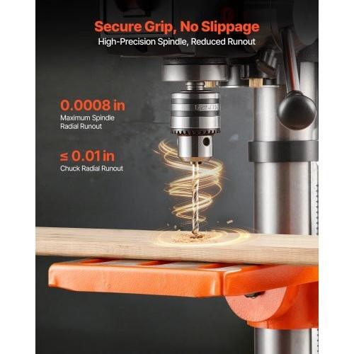 10-Inch Benchtop Drill Press, 5 Amp, 0.8 HP 600W Bench Drill Press, 530-3140 RPM