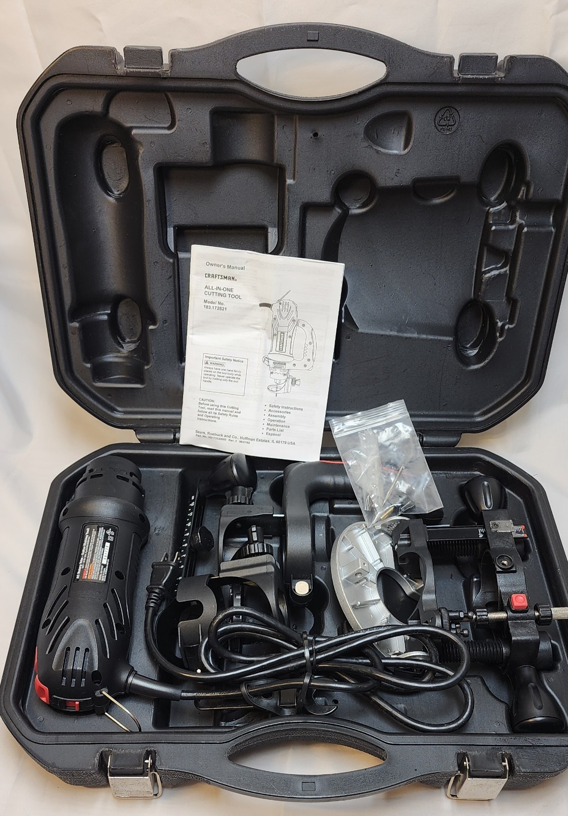 Craftsman All-In-One Cutting Tool with Case 183.172521 Rotary Cutter – Complete