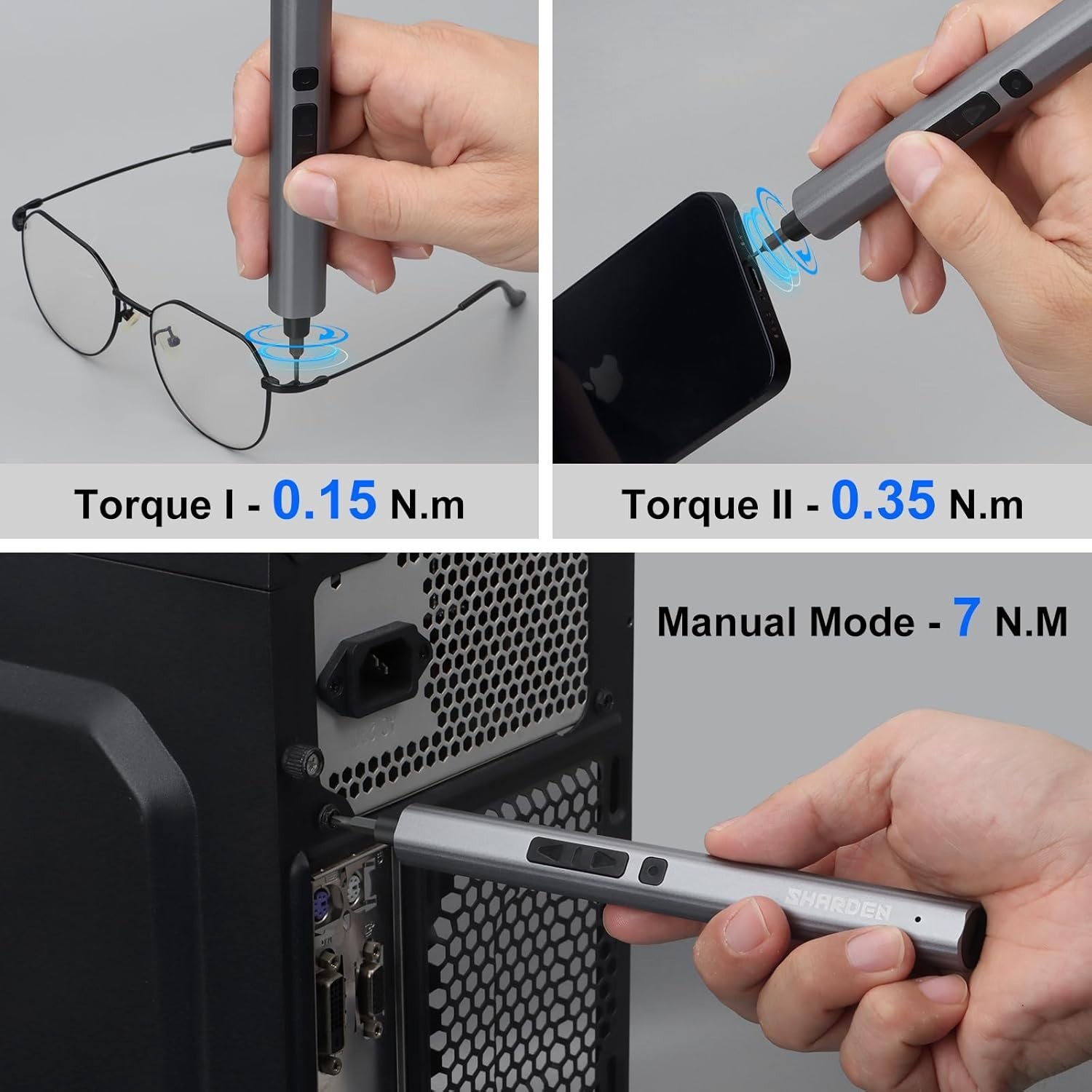 High-Performance 29-in-1 Electric Screwdriver with Rechargeable Battery – Blue