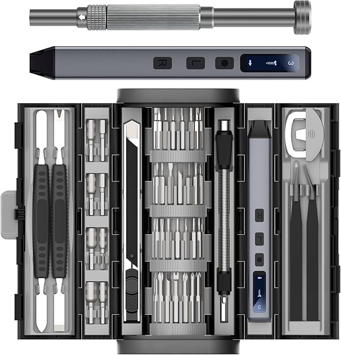 LIFEGOO Electric Screwdriver 83 in 1 Cordless Grey