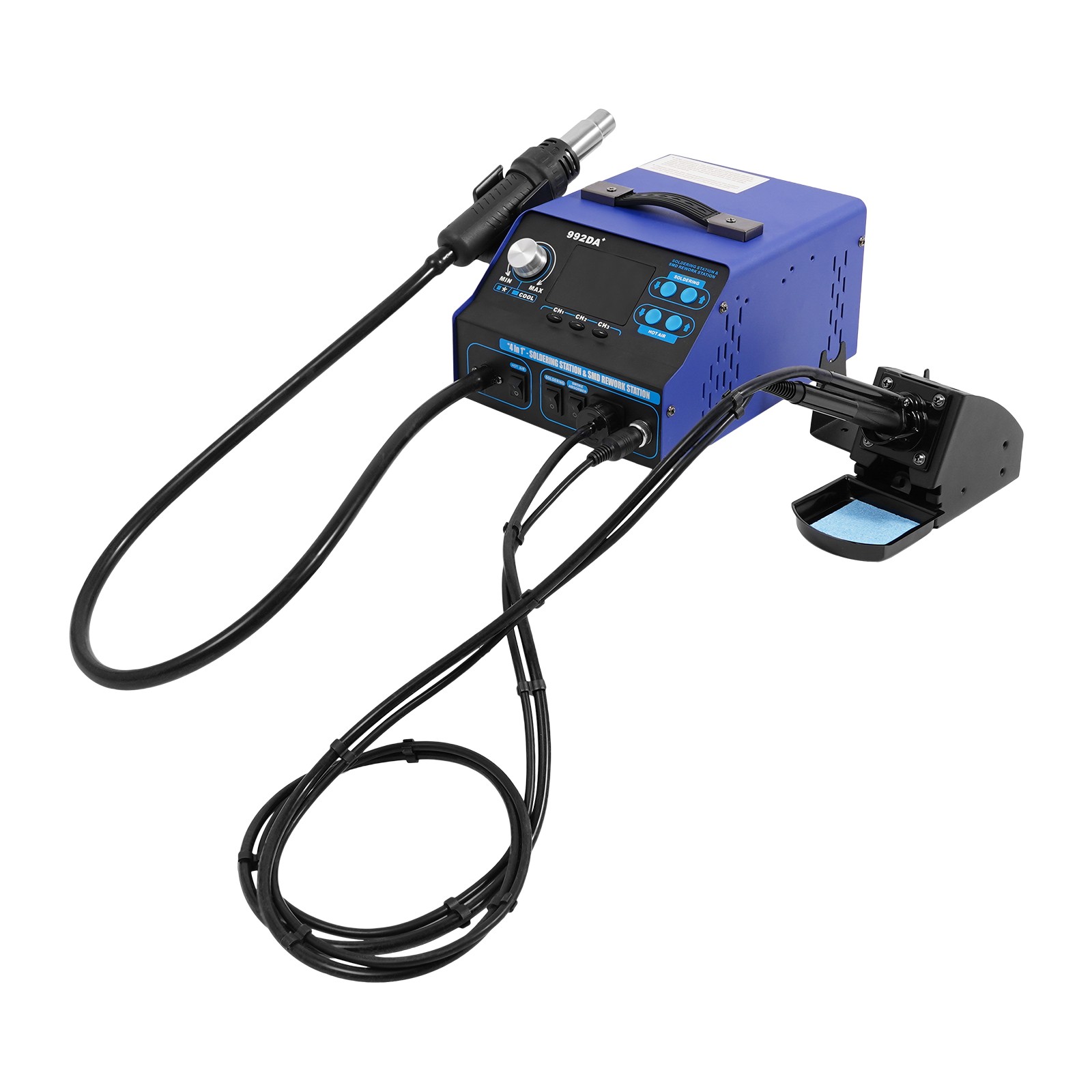 YIHUA 992DA+ 4 in 1 BGA Rework Soldering Station SMD Hot Air gun Solder Pen 110V