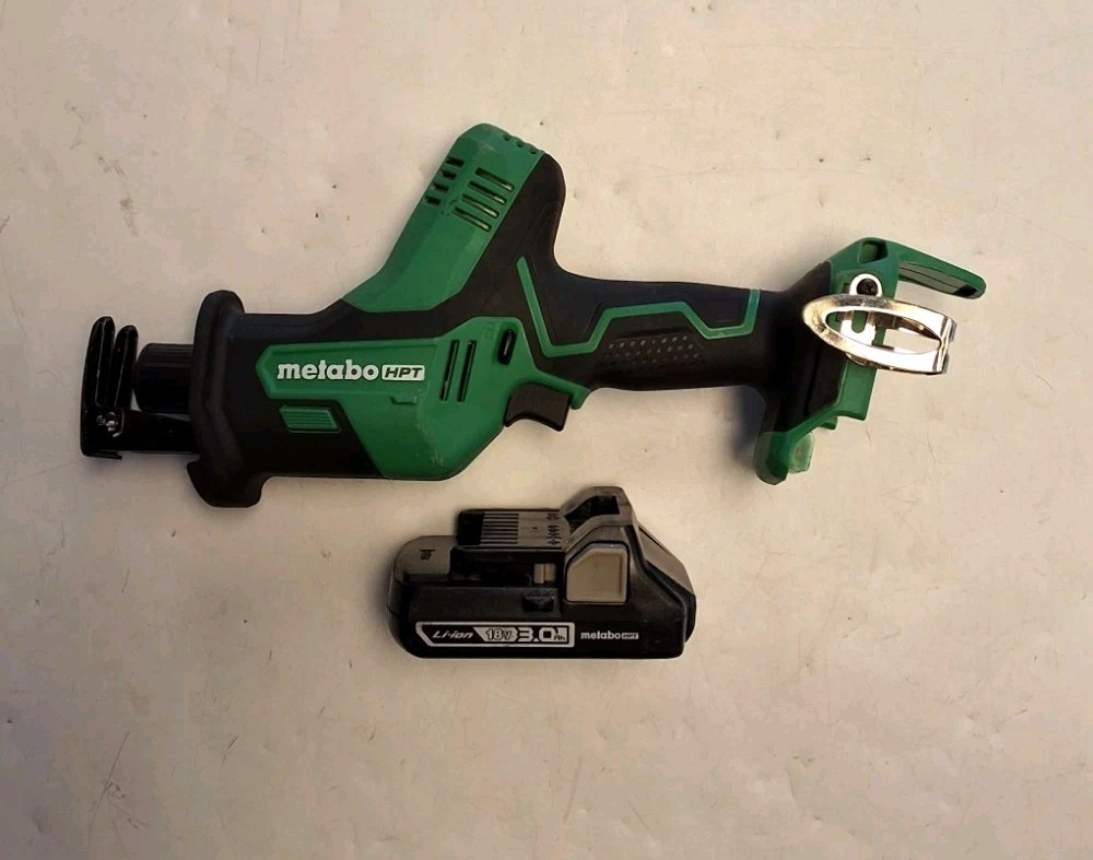 Metabo CR18DA One-handed Cordless Recip Saw And 3.0Ah Battery