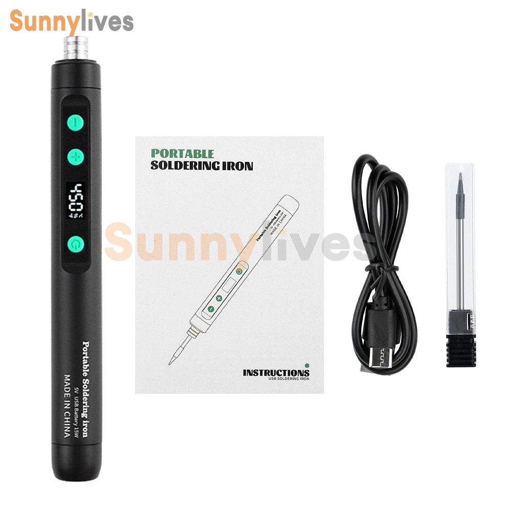 Cordless Digital Smart Soldering Iron Kit USB Rechargeable Adjustable Temperatur