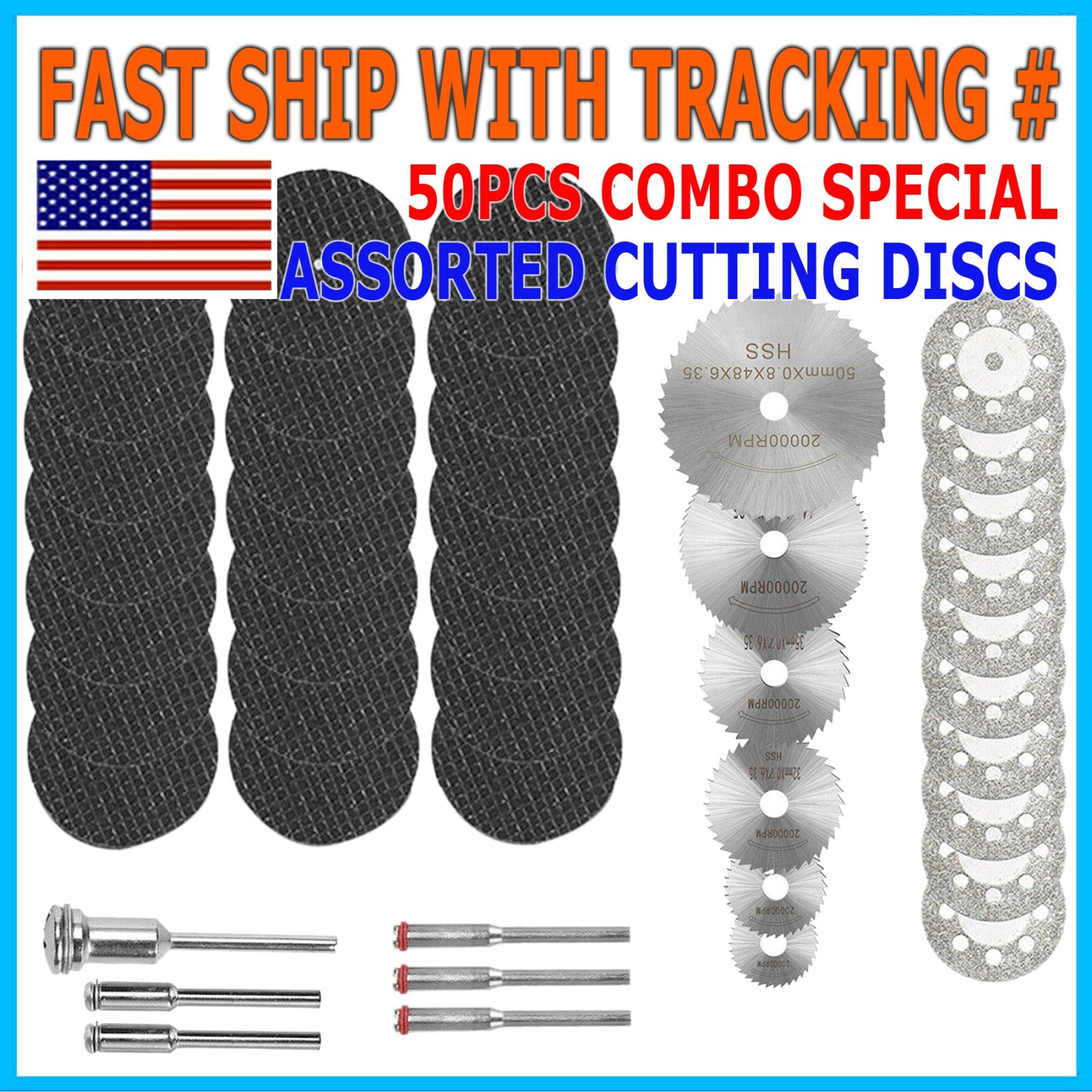50x Diamond Cutting Wheel For Dremel Rotary Tool Die Grinder Metal Cut Off Disc