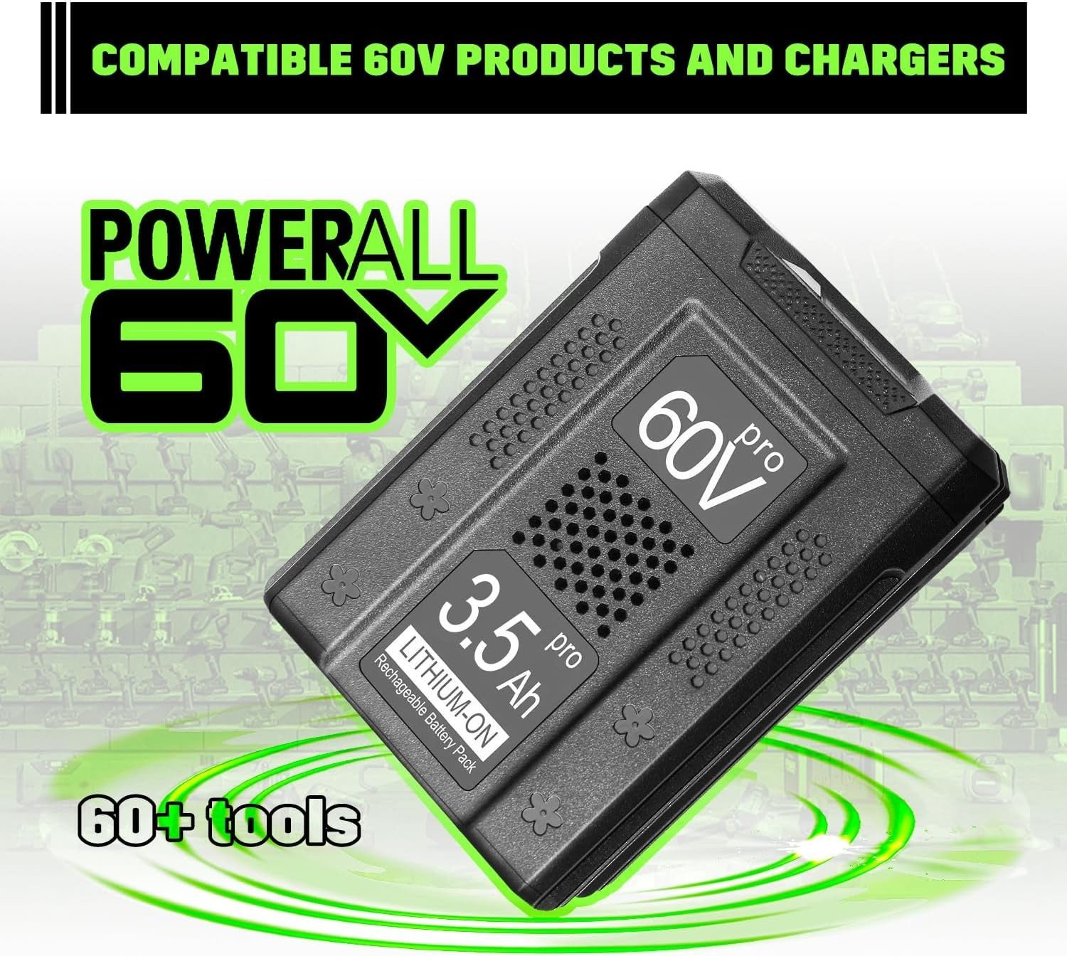 2-PACK 3.5Ah For Greenworks 60V Max PRO Lithium-ion Battery LB605 LB60A02 LB604