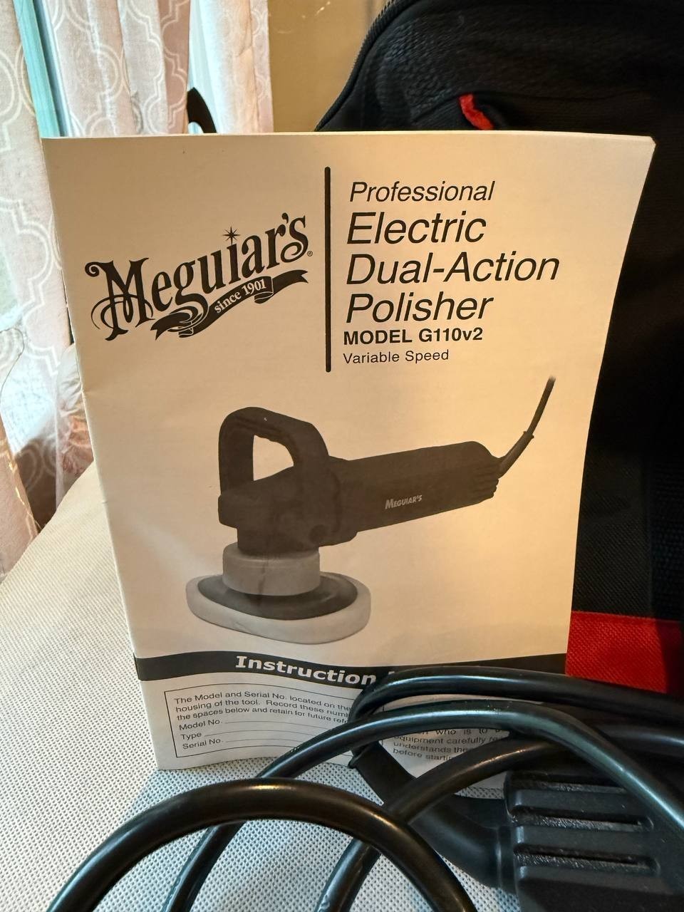 Meguiars Professional Dual Action Polisher G110v2 Kit Bag Manual Tested Works